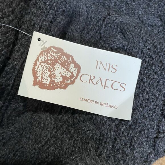 Inis Crafts Sweater Cape Poncho Merino Wool Cable Knit Ireland Made S/M New - Picture 4 of 9
